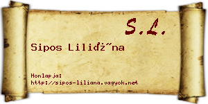 Sipos Liliána névjegykártya