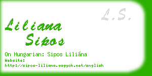liliana sipos business card