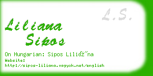 liliana sipos business card
